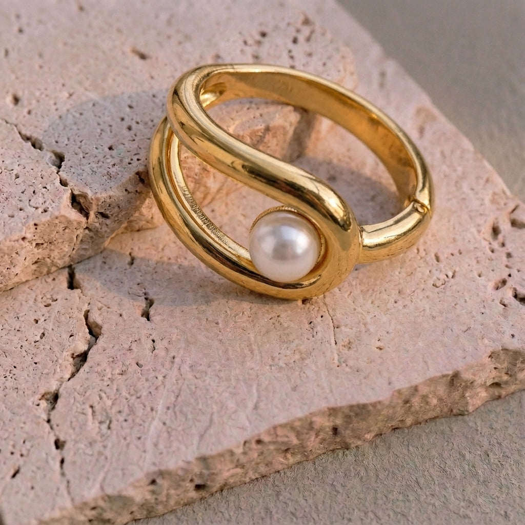 Bracelete de Perola Dourado