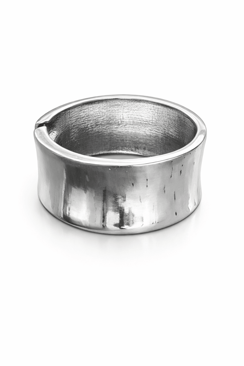 Bracelete Baulado Liso Grosso - Yarin Semijoias