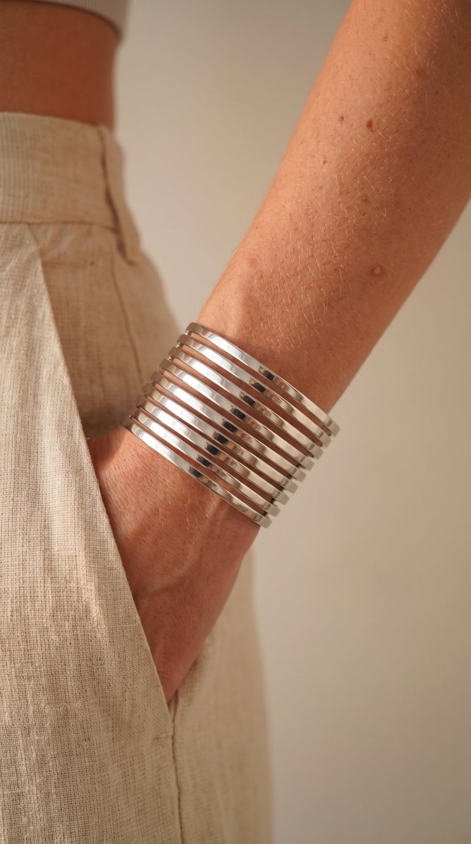 Bracelete Orgânico Vazado Maxi - Yarin Semijoias