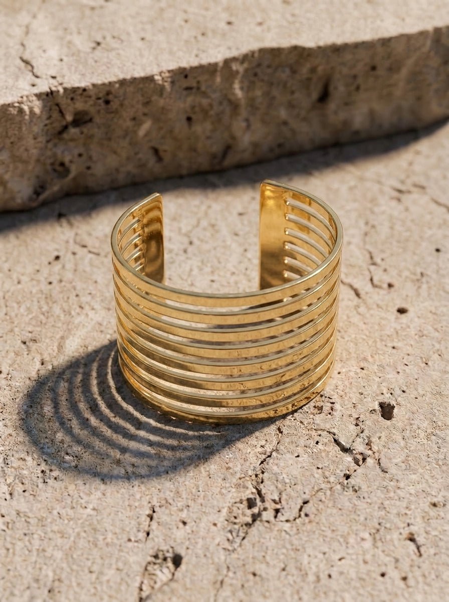 Bracelete Orgânico Vazado Maxi - Yarin Semijoias