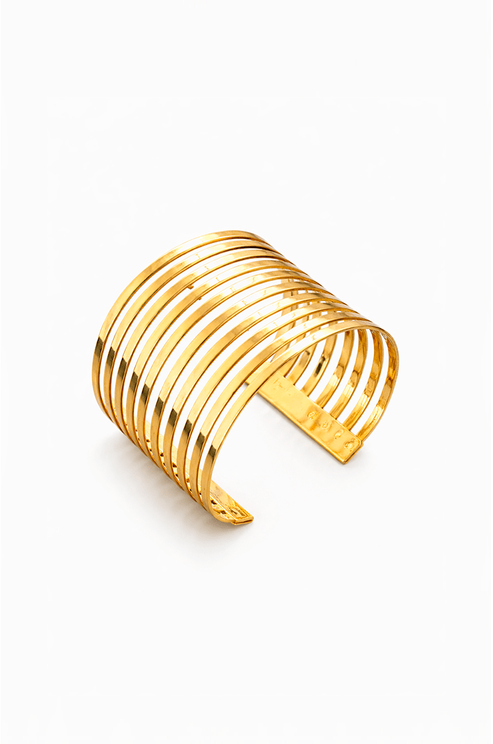 Bracelete Orgânico Vazado Maxi - Yarin Semijoias