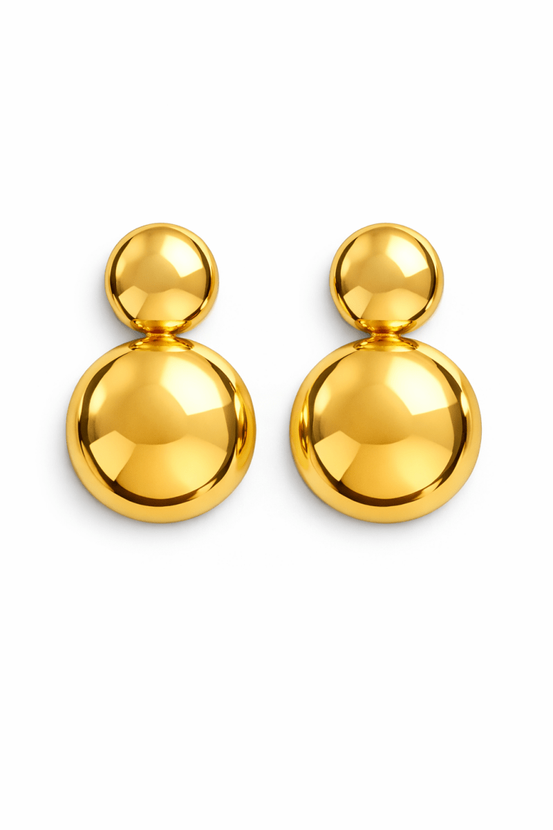 Brinco Esfera Dupla - Yarin Semijoias
