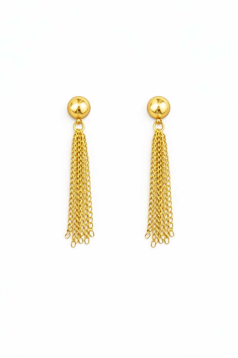 Brinco Esfera Franja - Yarin Semijoias