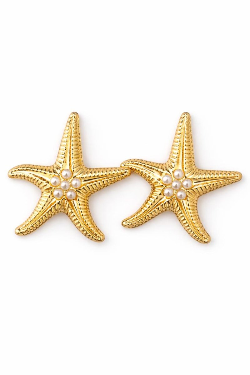 BRINCO ESTRELA DO MAR COM PEROLA - Yarin Semijoias