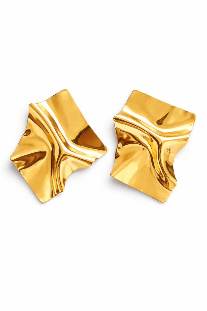 Brinco Maxi Orgânico Retangular - Yarin Semijoias