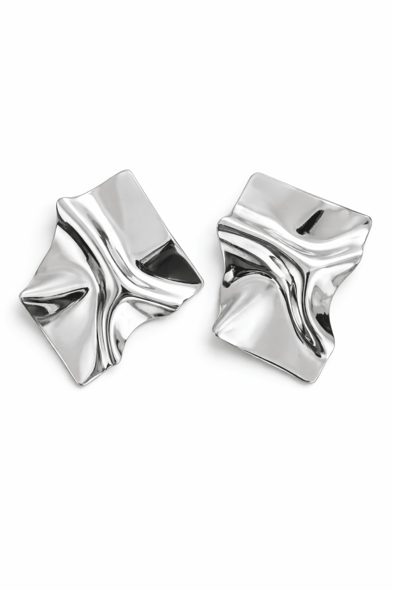 Brinco Maxi Orgânico Retangular - Yarin Semijoias