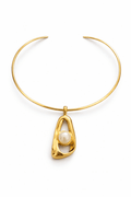 Choker Aro 2 em 1 com Pigente de Perola - Yarin Semijoias