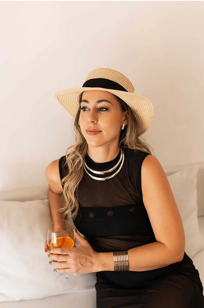 Choker de Aro Duplo Prateada - Yarin Semijoias