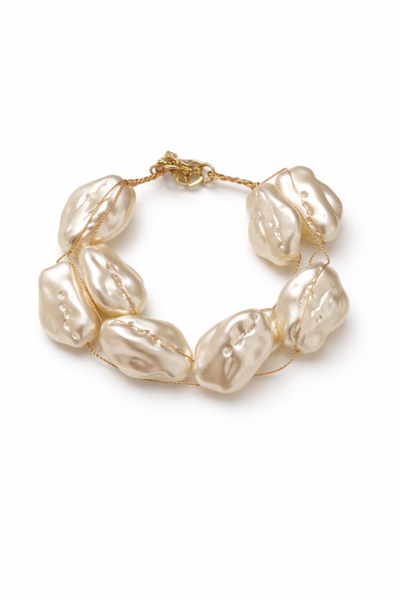 Colar e Pulseira de Perola Organica - Yarin Semijoias