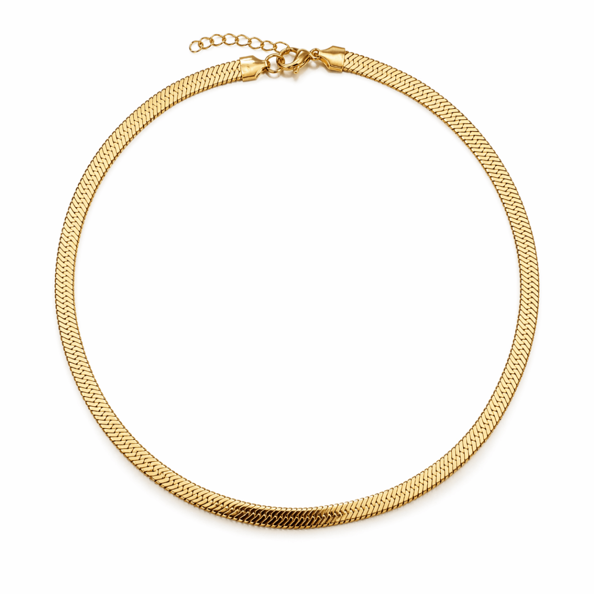 Colar Malha Fita Aço inoxidavel 6mm - Yarin Semijoias