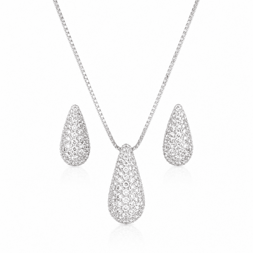 Conjunto Zirconia Gota - Yarin Semijoias