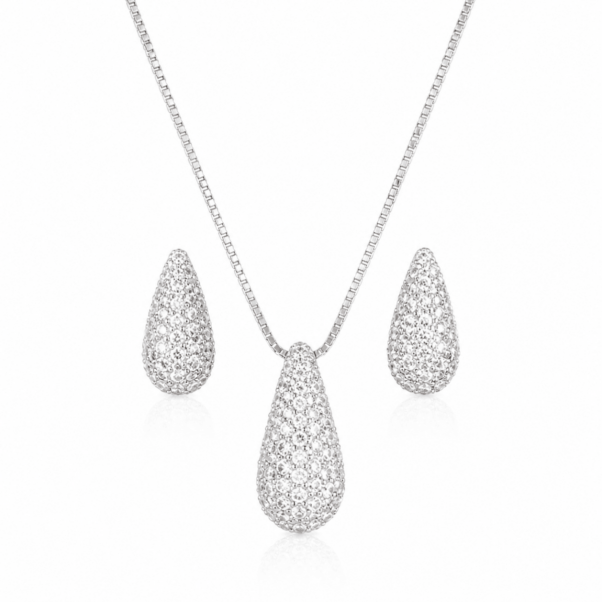 Conjunto Zirconia Gota - Yarin Semijoias