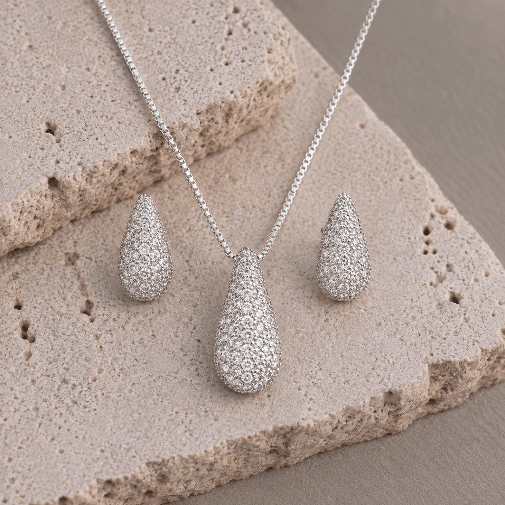 Conjunto Zirconia Gota - Yarin Semijoias