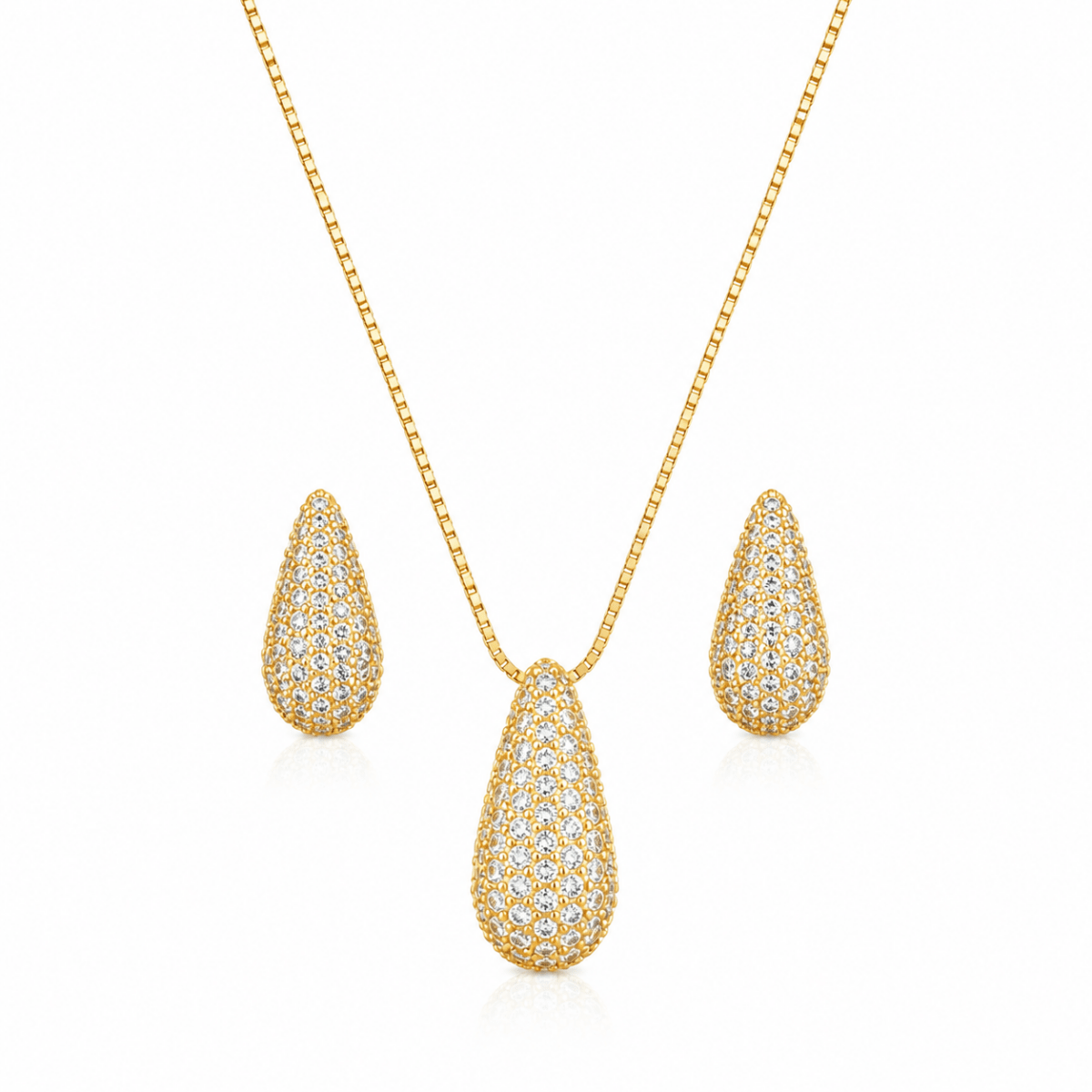 Conjunto Zirconia Gota - Yarin Semijoias