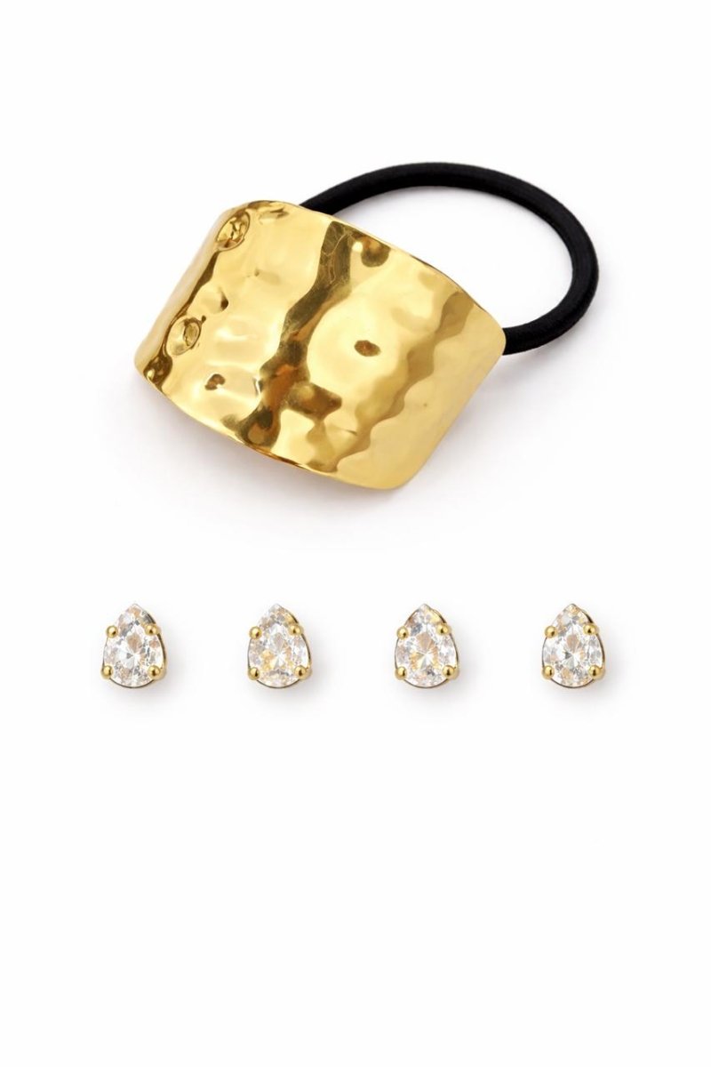 Kit um Amarrador e Brinco duplo de Zirconia - Yarin Semijoias