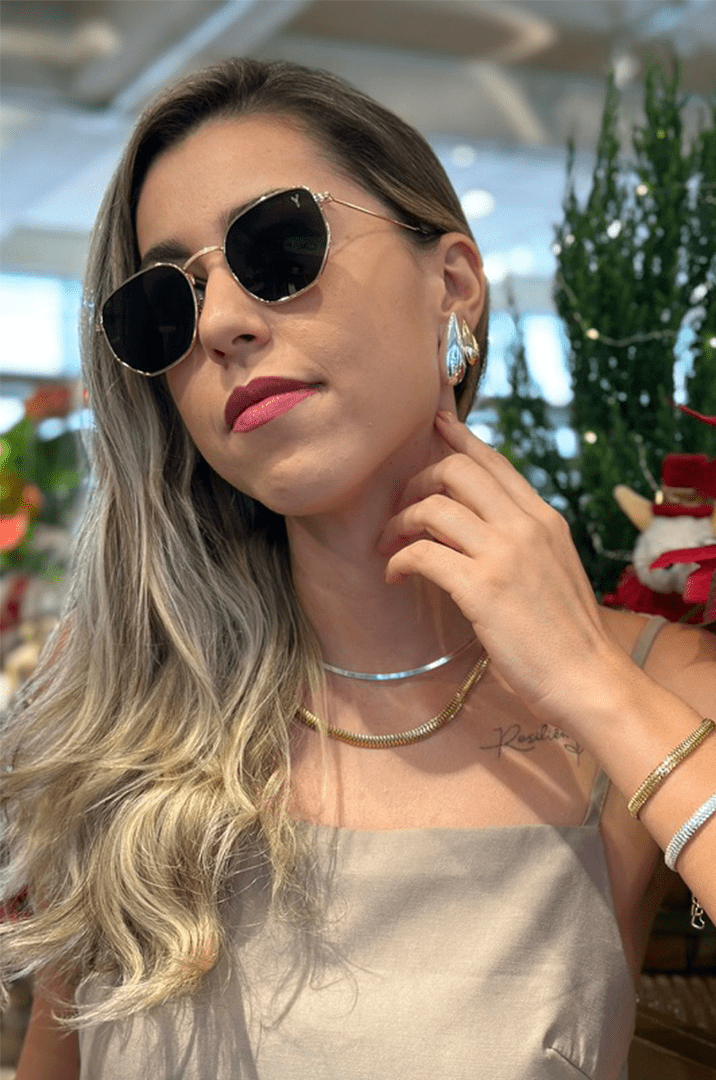 Oculos Hexagonal polarizado - Yarin Semijoias
